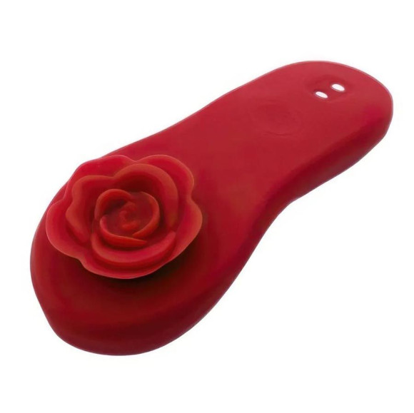 Красный вибратор в трусики Funtown Caleo с магнитным держателем-розой Красный вибратор в трусики Funtown Caleo с магнитным держателем-розой