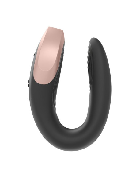 Черный вибратор для пар Double Love с возможностью управления через пульт и приложение Черный вибратор для пар Double Love с возможностью управления через пульт и приложение