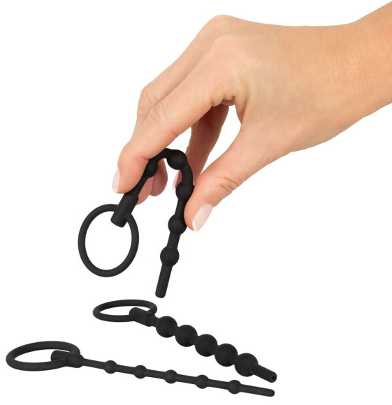 Набор из 3 черных силиконовых уретральных стимуляторов Training Set Набор из 3 черных силиконовых уретральных стимуляторов Training Set