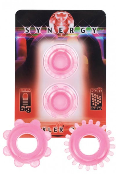 Набор из 2 розовых эрекционных колец SYNERGY TICKLER RING Набор из 2 розовых эрекционных колец SYNERGY TICKLER RING