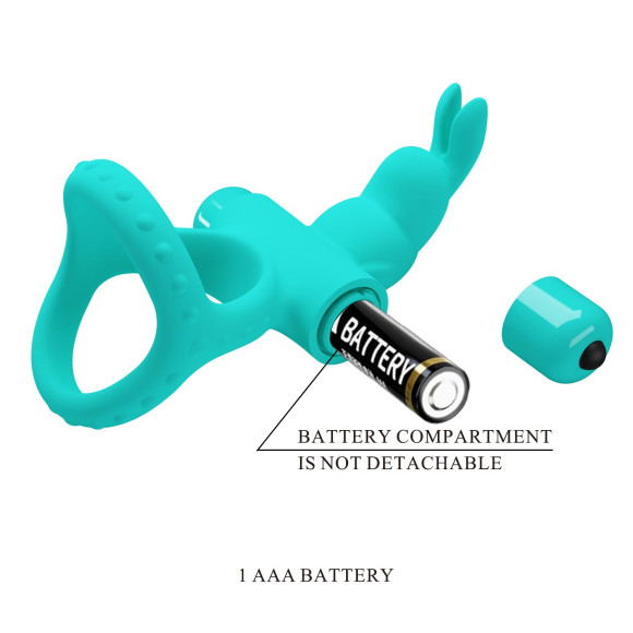 Бирюзовое эрекционное виброкольцо Passionate Figgy Бирюзовое эрекционное виброкольцо Passionate Figgy