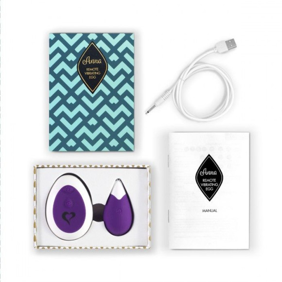 Фиолетовое виброяйцо на радиоуправлении Anna Vibrating Egg Remote Фиолетовое виброяйцо на радиоуправлении Anna Vibrating Egg Remote