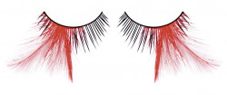 Ресницы чёрные-красные перья Ресницы чёрные-красные перья