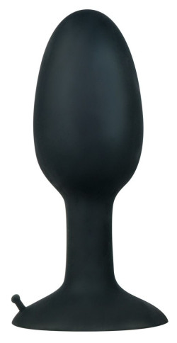 Чёрная анальная пробка со смещенным центром тяжести - 13 см. Чёрная анальная пробка со смещенным центром тяжести - 13 см.