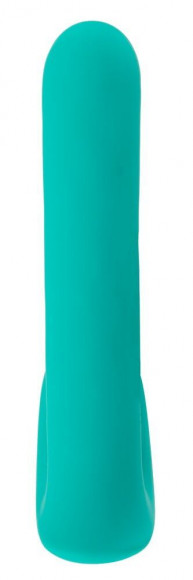 Зеленый вибратор SYLORA Unique Beads Vibrator - 17 см.