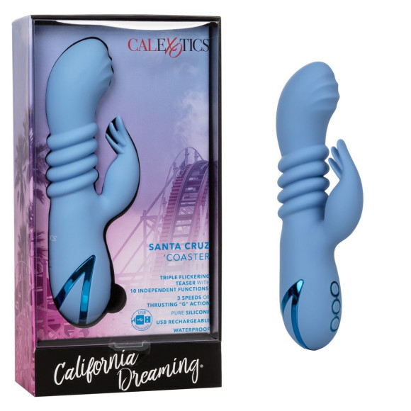 Голубой вибромассажер-кролик Santa Cruz Coaster Голубой вибромассажер-кролик Santa Cruz Coaster