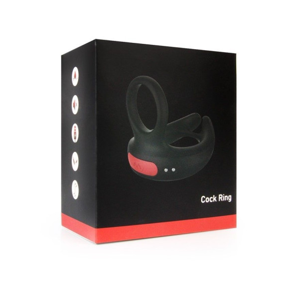 Черное эрекционное виброкольцо Cock Ring с пультом ДУ Черное эрекционное виброкольцо Cock Ring с пультом ДУ