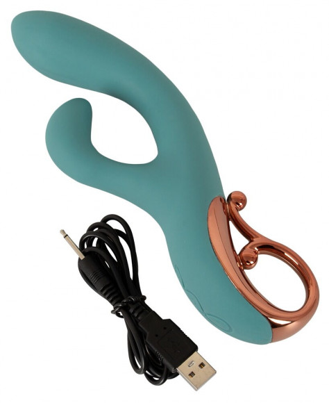 Бирюзовый вибратор-кролик The Magician Rabbit Vibrator - 22,5 см. Бирюзовый вибратор-кролик The Magician Rabbit Vibrator - 22,5 см.