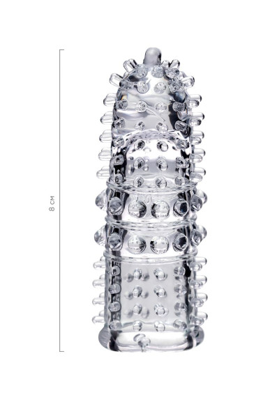 Прозрачная рельефная насадка на палец Arbo - 8 см. Прозрачная рельефная насадка на палец Arbo - 8 см.