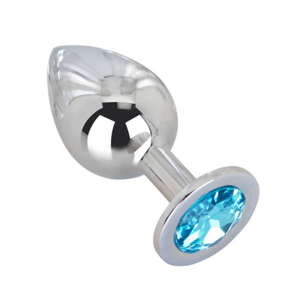 Большой стальной плаг с голубым кристаллом High Sky - 9,5 см. Большой стальной плаг с голубым кристаллом High Sky - 9,5 см.