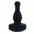 Чёрная пробка с вибрацией 10-Function Flexi Risquе Ripples 