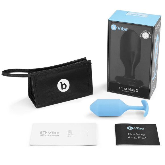 Голубая пробка для ношения B-vibe Snug Plug 3 - 12,7 см. Голубая пробка для ношения B-vibe Snug Plug 3 - 12,7 см.