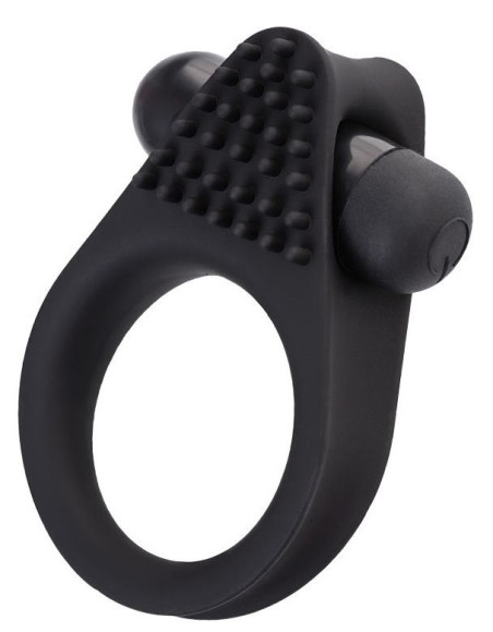 Черное эрекционное виброкольцо Brid с шипиками Черное эрекционное виброкольцо Brid с шипиками
