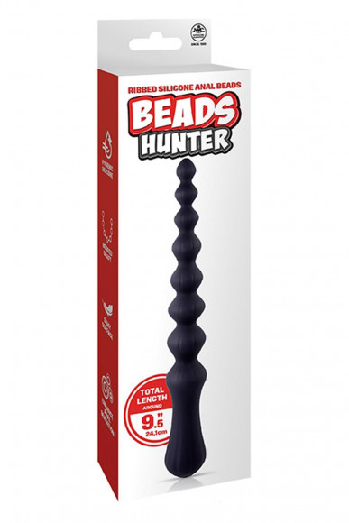 Черная анальная цепочка Beads Hunter - 24,1 см. Черная анальная цепочка Beads Hunter - 24,1 см.