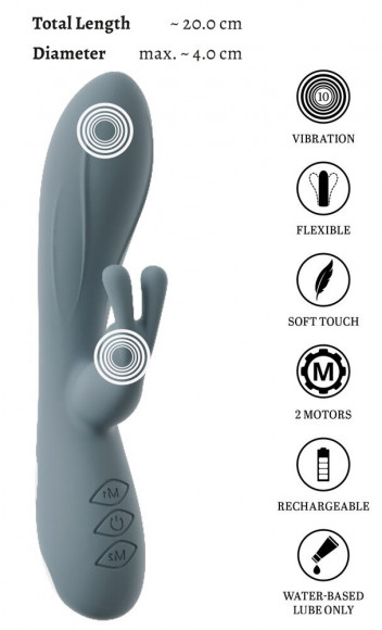 Силиконовый вибратор-кролик VELINA Rabbit Vibrator - 20 см. Силиконовый вибратор-кролик VELINA Rabbit Vibrator - 20 см.