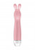 Розовый вибратор с ушками Lena - 17,2 см.
