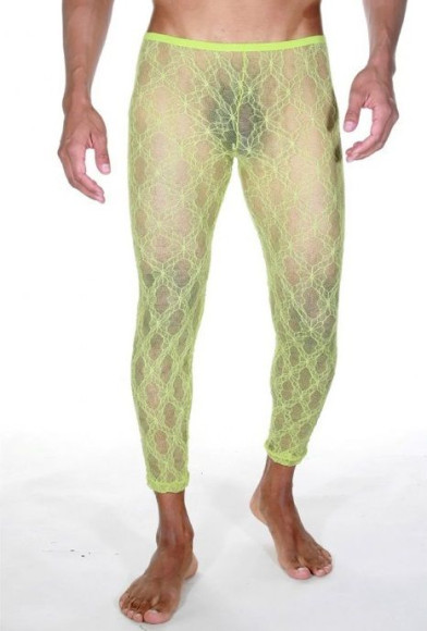 Мужские ажурные легинсы цвета лайма Мужские ажурные легинсы цвета лайма