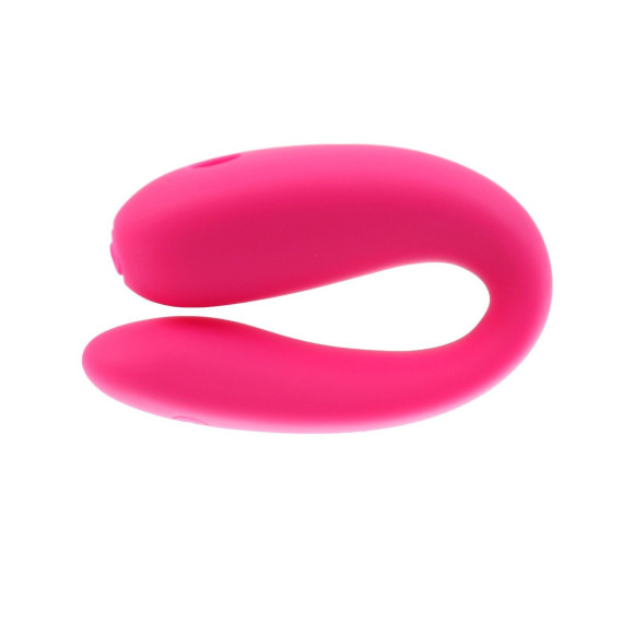 Розовый стимулятор для пар с вибропулей Розовый стимулятор для пар с вибропулей
