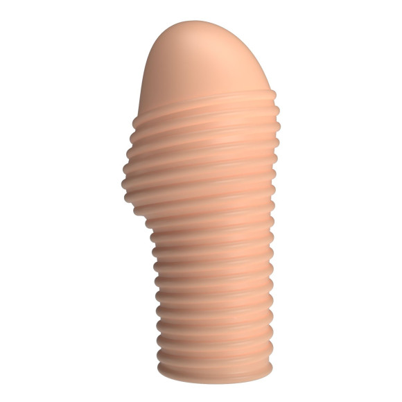 Телесная насадка на пенис с ребрышками Hoytt - 9 см. Телесная насадка на пенис с ребрышками Hoytt - 9 см.