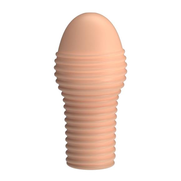 Телесная насадка на пенис с ребрышками Hoytt - 9 см. Телесная насадка на пенис с ребрышками Hoytt - 9 см.