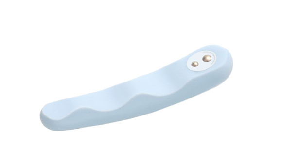 Голубой вибратор IROHA MINAMO с волнами на стволе - 17,5 см. Голубой вибратор IROHA MINAMO с волнами на стволе - 17,5 см.