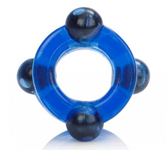 Голубое двойное эрекционное кольцо с магнитами Magnetic Power Ring