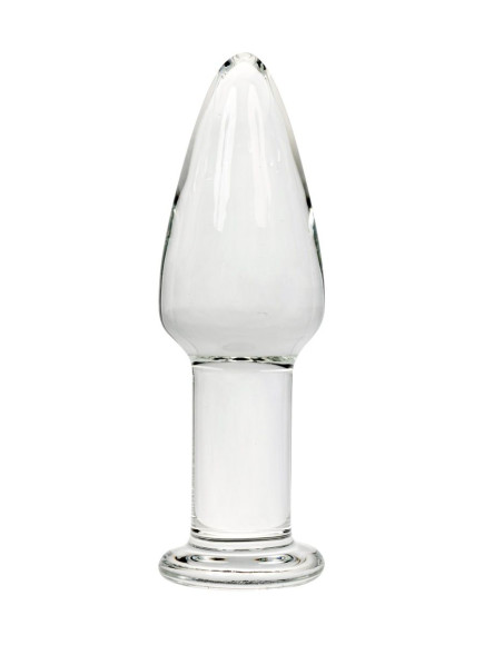 Прозрачный анальный плаг из стекла - 10,5 см. Прозрачный анальный плаг из стекла - 10,5 см.