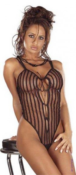 Полупрозрачное боди в полоску Полупрозрачное боди в полоску