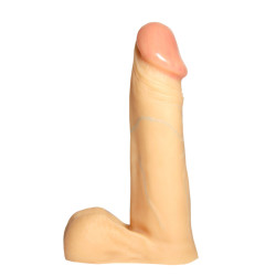 Насадка-фаллос телесного цвета - 16,3 см. Насадка-фаллос телесного цвета - 16,3 см.