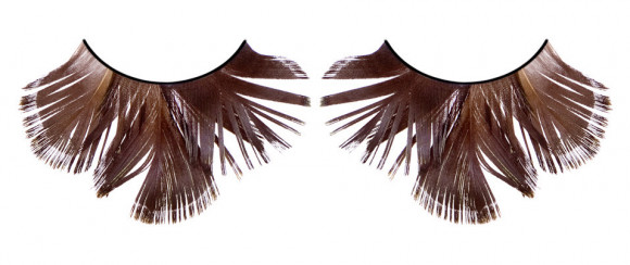 Тёмные коричневые ресницы-перья Тёмные коричневые ресницы-перья