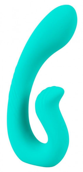 Бирюзовый вибратор NAIRA Dual Heads Vibrator - 17,5 см. Бирюзовый вибратор NAIRA Dual Heads Vibrator - 17,5 см.