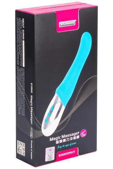 Голубой пульсирующий массажер - 26 см. Голубой пульсирующий массажер - 26 см.