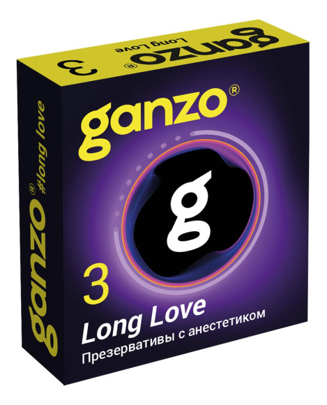 Презервативы с анестетиком для продления удовольствия Ganzo Long Love - 3 шт. Презервативы с анестетиком для продления удовольствия Ganzo Long Love - 3 шт.