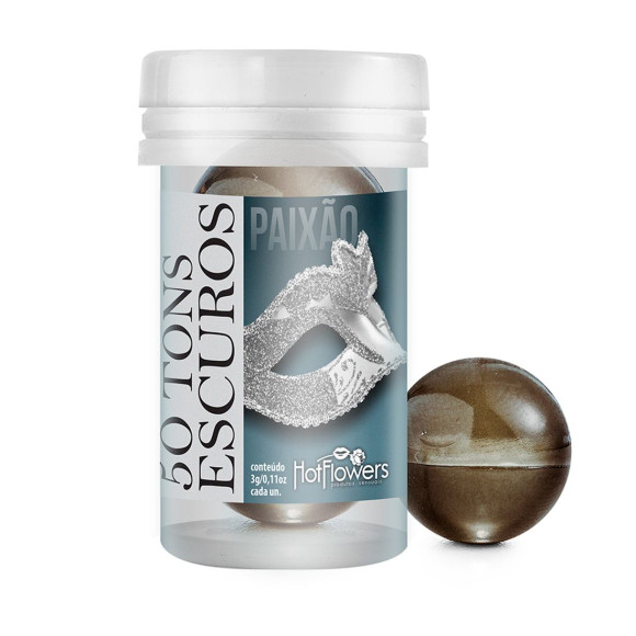 Лубрикант на масляной основе 50 Tons Escuros с разогревающим эффектом (2 шарика по 3 гр.) Лубрикант на масляной основе 50 Tons Escuros с разогревающим эффектом (2 шарика по 3 гр.)