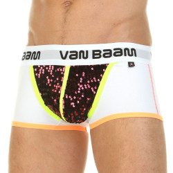 Оригинальные трусы-боксеры с бордовыми пайетками и ярким кантом Оригинальные трусы-боксеры с бордовыми пайетками и ярким кантом