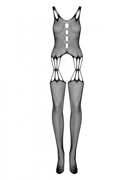 Эффектный боди-комбинезон с имитацией чулок и вырезами Эффектный боди-комбинезон с имитацией чулок и вырезами