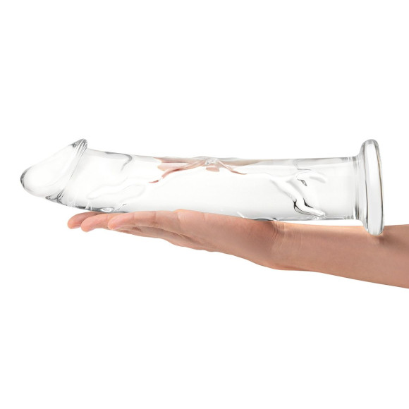 Большой стеклянный стимулятор 12’’ Glass Dildo With Veins & Flat Base - 28 см. Большой стеклянный стимулятор 12’’ Glass Dildo With Veins & Flat Base - 28 см.