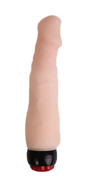 Телесный вибратор со встроенным пультом - 21 см. Телесный вибратор со встроенным пультом - 21 см.