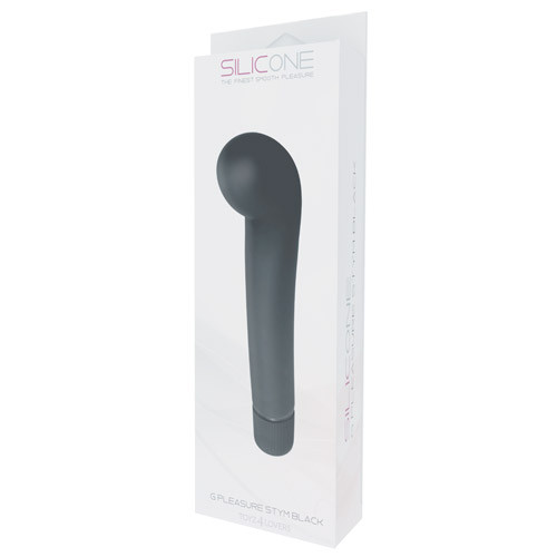 Чёрный вибростимулятор для G-точки G-PLEASURE STYM SILICONE - 12,5 см. Чёрный вибростимулятор для G-точки G-PLEASURE STYM SILICONE - 12,5 см.