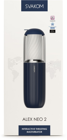 Черно-белый интерактивный мастурбатор Alex Neo 2 Черно-белый интерактивный мастурбатор Alex Neo 2