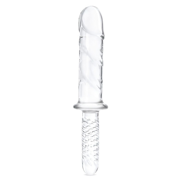 Стеклянный фаллоимитатор с рукоятью 11’’ Girthy Cock Double Ended With Handle - 28 см. Стеклянный фаллоимитатор с рукоятью 11’’ Girthy Cock Double Ended With Handle - 28 см.