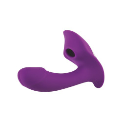 Фиолетовый мини-вибратор с вакуумной стимуляцией Фиолетовый мини-вибратор с вакуумной стимуляцией