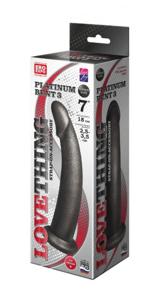 Чёрная насадка на пояс харнесс PLATINUM BENT 3 - 20 см. Чёрная насадка на пояс харнесс PLATINUM BENT 3 - 20 см.