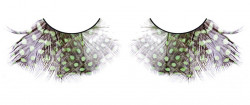 Коричнево-зелёно-фиолетовые ресницы-перья Коричнево-зелёно-фиолетовые ресницы-перья