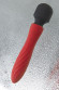 Красно-черный двусторонний вибромассажер Black&Red - 21 см. Красно-черный двусторонний вибромассажер Black&Red - 21 см.
