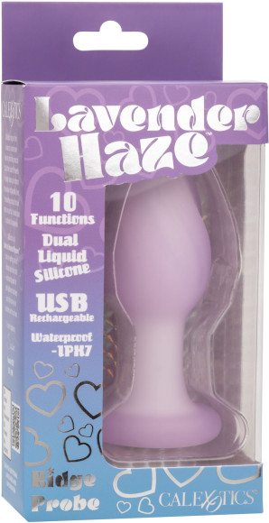 Сиреневая анальная пробка Ridge Probe с вибрацией - 9,5 см. Сиреневая анальная пробка Ridge Probe с вибрацией - 9,5 см.