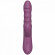 Фиолетовый силиконовый вибратор с эффектом фрикций - 21,8 см.