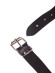 Чёрный кляп-шар на кожаных ремешках с пряжкой Чёрный кляп-шар на кожаных ремешках с пряжкой
