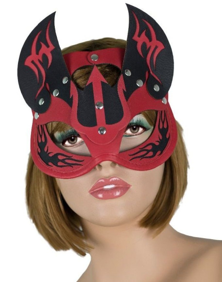 Маска дьяволицы с рожками Маска дьяволицы с рожками