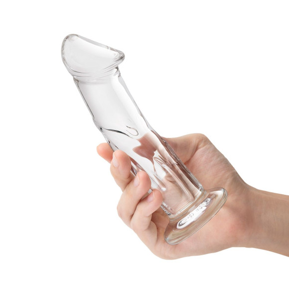 Прозрачный стеклянный фаллоимитатор 6’’ Glass Dildo With Veins & Flat Base - 15,2 см. Прозрачный стеклянный фаллоимитатор 6’’ Glass Dildo With Veins & Flat Base - 15,2 см.